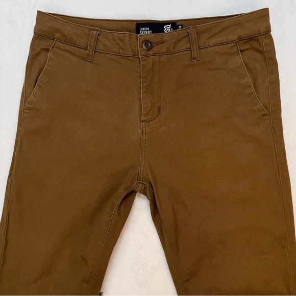 RSQ Pants 32x30 London Brown Skinny Stretch Chino Straight Leg - Picture 4 of 13